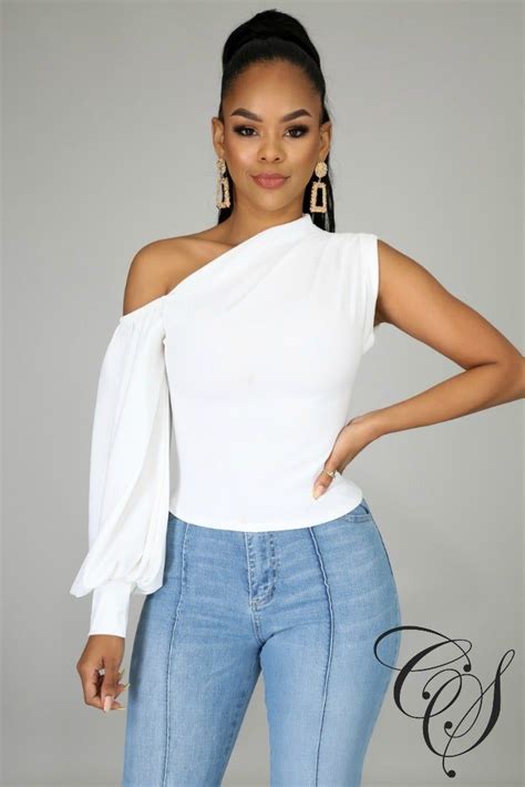 Tammi One Shoulder Puff Sleeve Top Puff Sleeve Top Puff Sleeve Unique Dresses