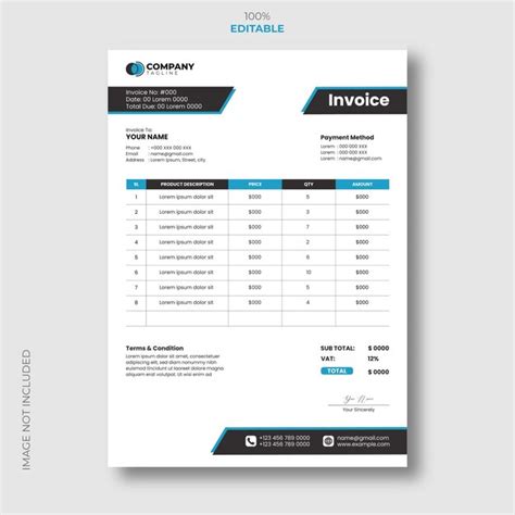 Premium Vector Vector Modern Geometric Abstract Business Invoice Template