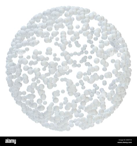 White Sphere Consisting Of Small Particles Stock Photo Alamy