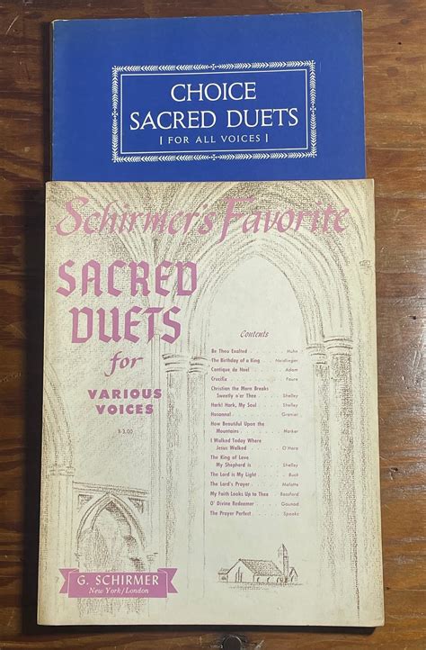 Sacred Duets Schirmers Favorite 1955 Choice Sacred Duets 1936