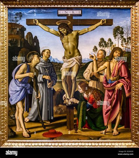 Painting Crucifixion By Perugino And Signorelli From At