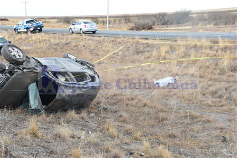 Muere Adulto Mayor En Volcadura En La Carretera Chihuahua A Juarez