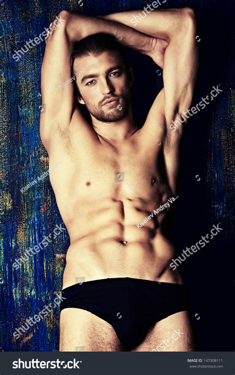 Sexual Muscular Nude Man Posing Over Stock Photo 147308111 Shutterstock