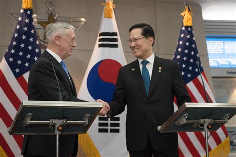 Mattis Consults With South Korean Allies After China Visit Us