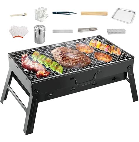 Asador A Carb N Port Til Plegable Malubero Con Kit De Accesorios