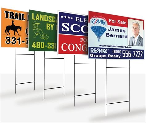 H Holder Customized Corrugated Plastic Yard Sign Lawnframe Grass Spike