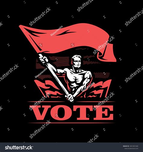 Man Flag Muscular Man Naked Torso Stock Vector Royalty Free Shutterstock