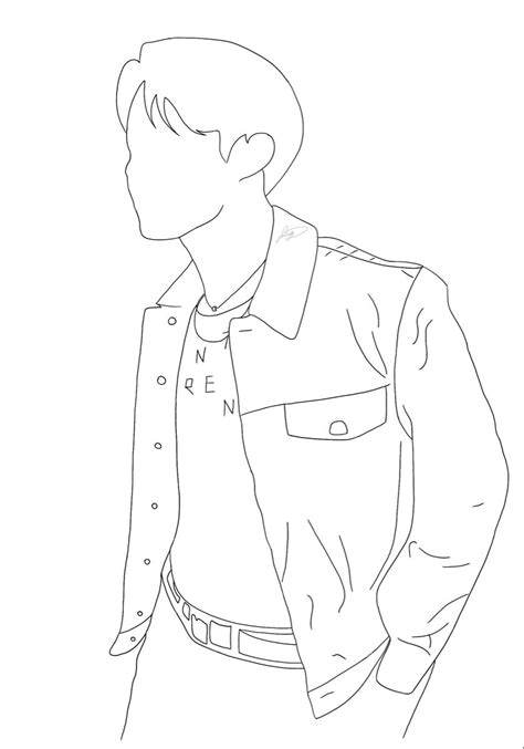 Jhope Bts Junghoseok Hobi Hoseok Grammy Lineart Embroidery