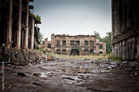 War devastation fear , scenery, wet, dirty, home town Stock Photo ...