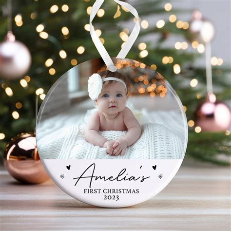 Personalised Babys First Christmas Bauble Babys St Christmas Bauble