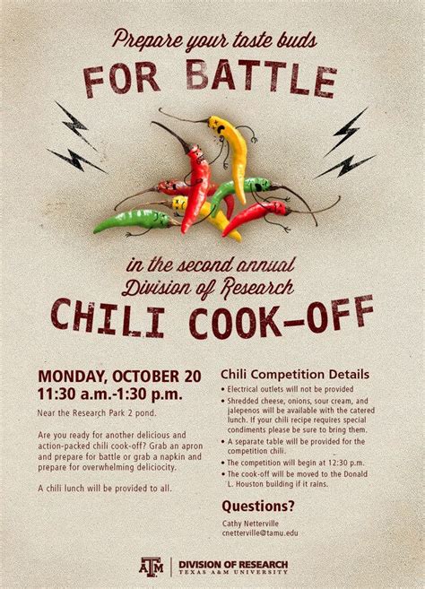 Chili Cook Off Flyer Poster Chili Cook Off Pinterest