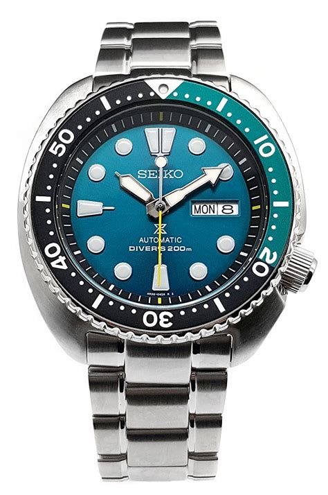 Seiko SRPB01 Prospex Diver Turtle Stainless Steel Green Bracelet