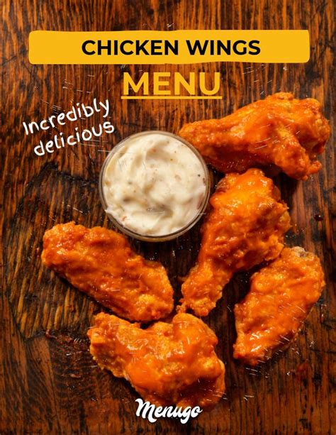 Menugo Chicken Wings Menu Theme