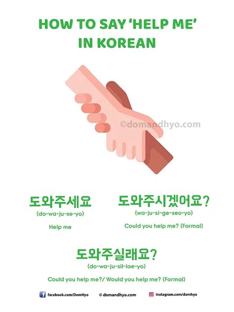 How To Say Help Me Or Please Help Me In Korean Infographic Learn