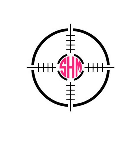 Crosshair Decal With Monogram