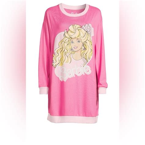 Barbie Intimates Sleepwear Nwt Barbie Pink Mattel Long Sleeve