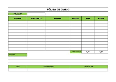 Plantilla Poliza De Diario Excel Planilla Formato The Best Porn Website