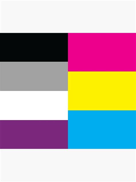 Asexual Panromantic Dual Pride Flag Poster By Asexualowls Redbubble