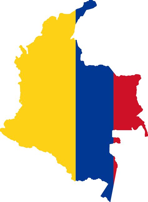 Colombia Flag Map