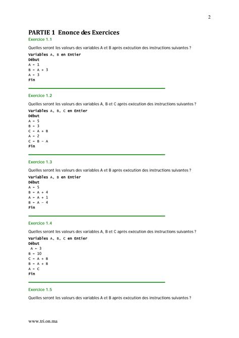 Solution Algorithmique Algorithmic Exercices Corrig S Studypool