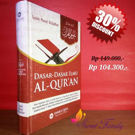 Buku Dasar Dasar Ilmu Al Qur An Terjemah Kitab Mabahits Fi Ulumul Qur