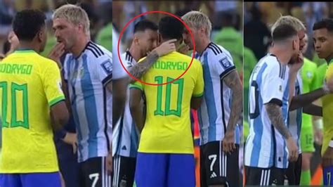 Revelan qué le dijo Lionel Messi a Rodrygo en duro encontrón en el