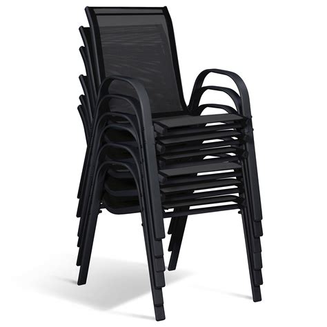 Salon De Jardin Extensible Table Et Chaises Bois Et Noir Poly Id Market