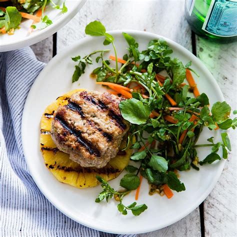 Sesame Ginger Pork Patty With Grilled Pineapple Recipe EatingWell