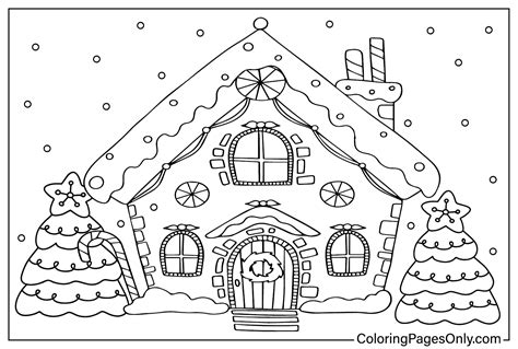 29 páginas para colorear de casas de jengibre ColoringPagesOnly