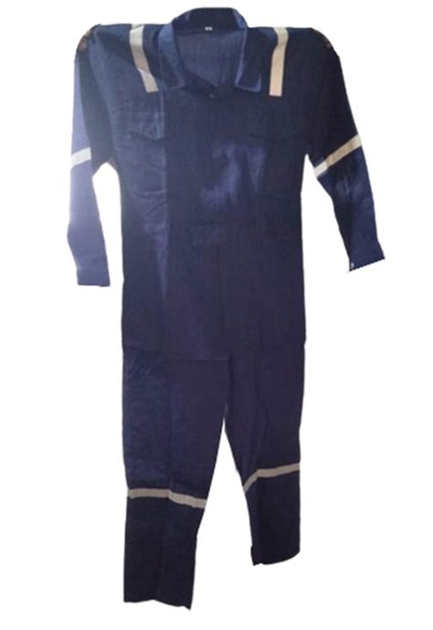 Polyester Dark Blue Reflective Boiler Suits For Safety Size Large At