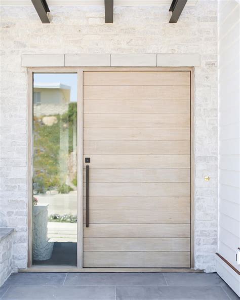 This Horizontal Planked White Oak Door Is A Real Knockout