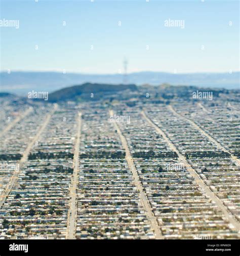 Aerial View Of Suburban Tract Housing Stock Photo Alamy