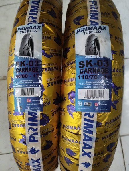 Jual Paket Primaax SK03 Carnage 90 80 17 Dan 110 70 17 Ban Luar Motor