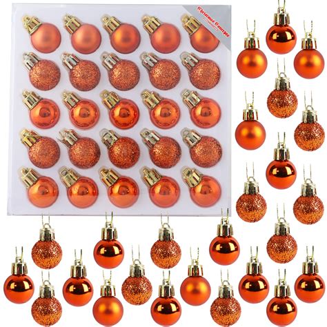 Buy Christmas Concepts Pack Of 25 25mm Mini Christmas Tree Baubles Shiny Matte And Glitter