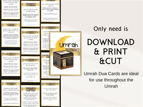 Umrah Dua Cards Printable Islamic Flashcards Islamic Dua Cards Umrah