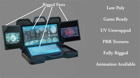 Sci-Fi Laptop 3D Model by sathak