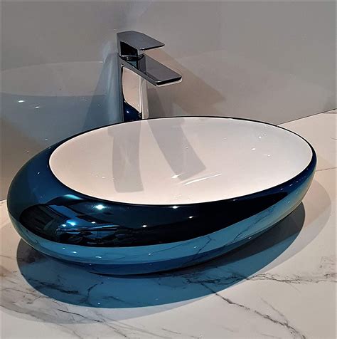 B Backline Ceramic Table Top Vessel Sink Wash Basin Over Counter Wash