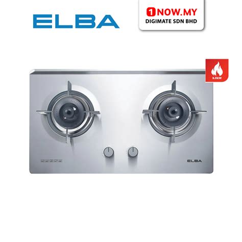 ELBA 2 Burners Gas Hob EBH M8962 SS Built In Premium Stainless Steel