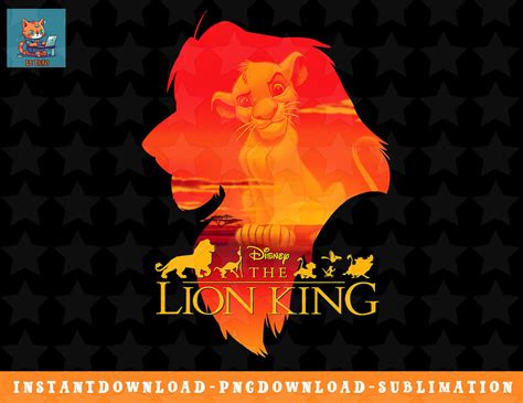 Disney Lion King Simba Silhouette Fill Sunset Poster png, su - Inspire ...