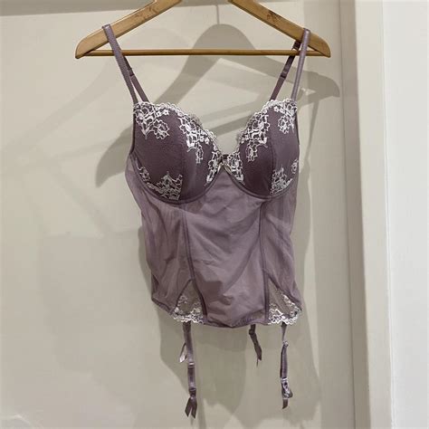 Vintage Matalan Lilac Purple Corset Bralette Depop