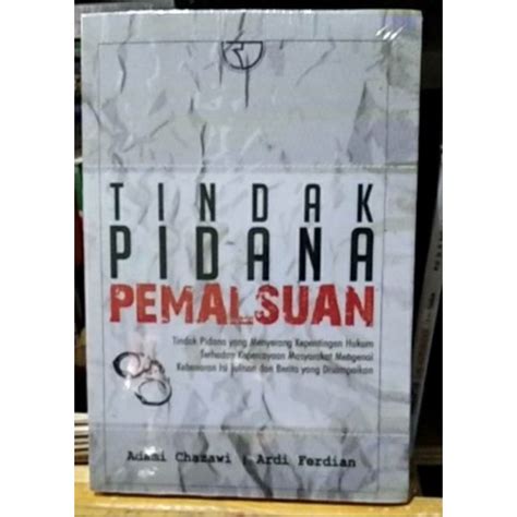 Jual Promosi Buku Tindak Pidana Pemalsuan Adami Chazawi Ardi Ferdian