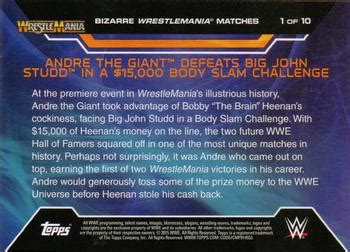 2015 Topps WWE Road to Wrestlemania - Bizarre WrestleMania Matches #1 ...