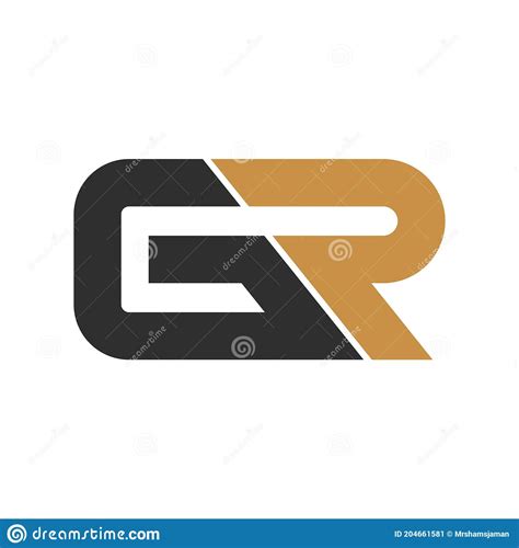 Modelo De Design De Vetor De Logotipo De Letra Inicial Gr Ou Rg