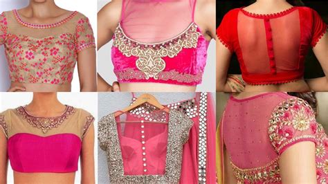 Top 40 Net Blouse Designs Net Saree Blouse Designs 2020 Net Blouse Saree Collection Ideas Youtube