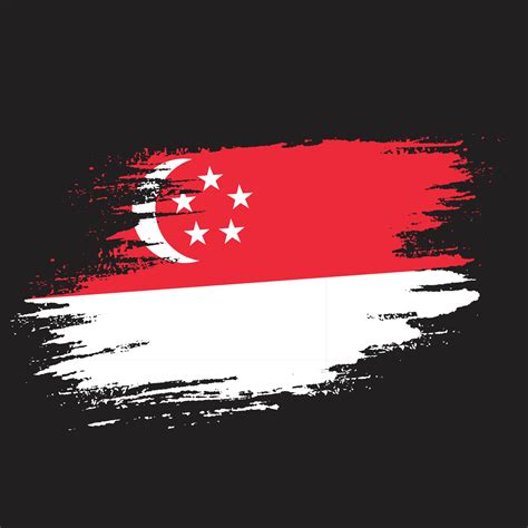 Colorful grunge effect Singapore flag vector 17341565 Vector Art at ...