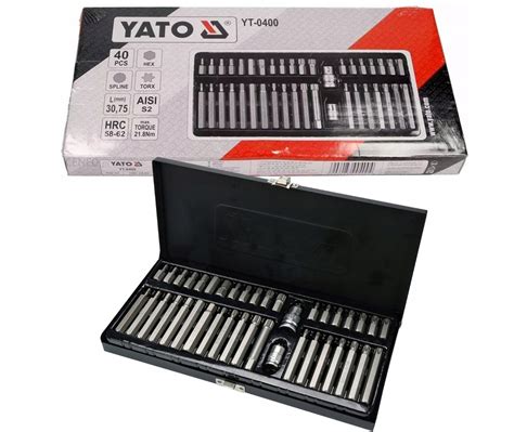 Zestaw bitów Torx Imbus Spline YATO 40 el walizka 12822837094