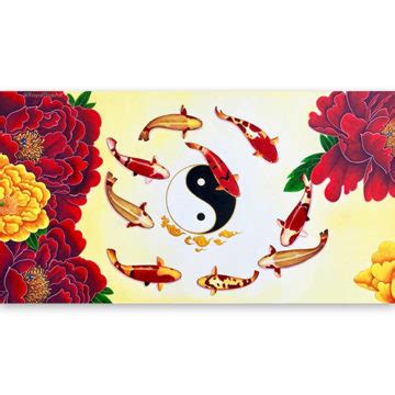 Famous Japanese Koi Canvas Painting For Sale Home Decor