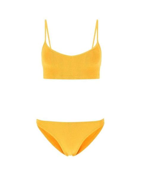 Hunza G Synthetic Virginia Nile Bikini Set In Yellow Lyst Canada