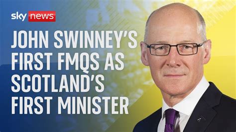 Watch Live John Swinneys First FMQs As Scotland S First Minister