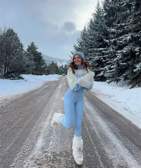 pin  nikki  cool weather fashion blue outfit winter snow